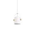 Simple pendant light FOUGY made of wood with E27 LED in white color