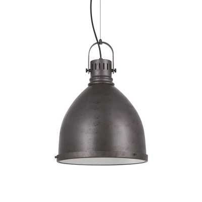 Simple pendant light OSTOVE iron E27 LED in rustic gray color