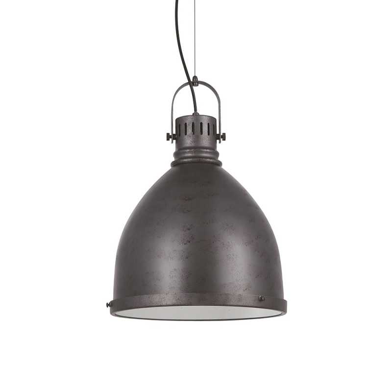 Simple pendant light OSTOVE iron E27 LED in rustic gray color