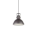 Simple pendant light GOUERS made of iron with E27 LED in rustic gray color.