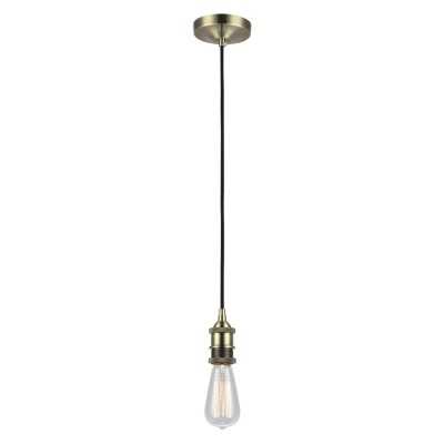 Simple pendant light fixture CULOT metal E27 LED in brushed bronze color