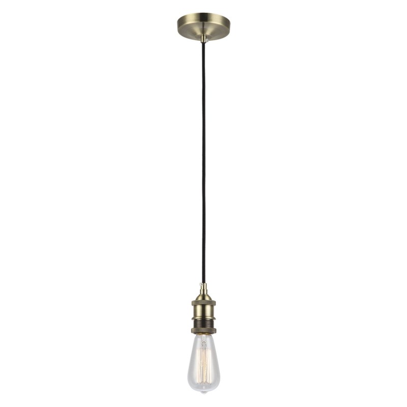 Simple pendant light fixture CULOT metal E27 LED in brushed bronze color