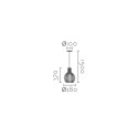 Simple pendant light MANNE iron E27 LED in black color
