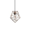 Simple pendant CAUBERT metal E27 LED in shiny copper color