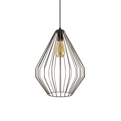 SECOT simple pendant light metal E27 LED in brushed copper color