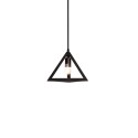 Simple pendant lamp MUSOLEU in black aluminum with E27 LED.