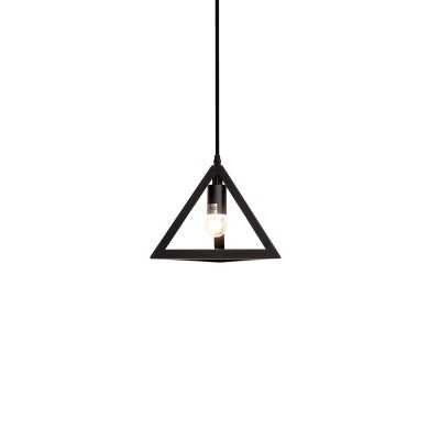 Simple pendant lamp MUSOLEU in black aluminum with E27 LED.