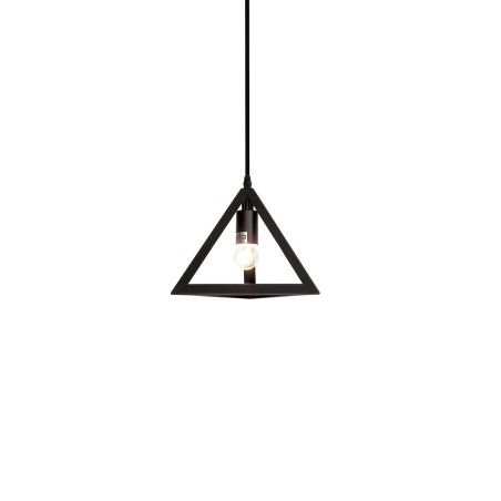 Simple pendant lamp MUSOLEU in black aluminum with E27 LED.