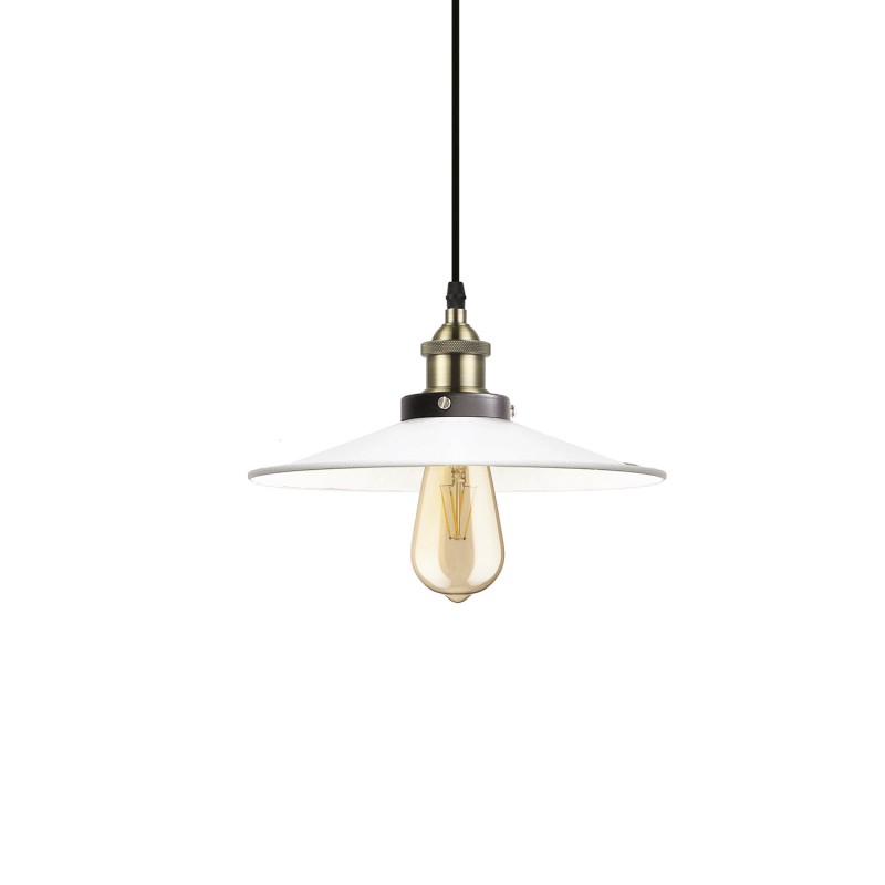 SUDRE simple pendant light, metal, E27 LED, white color