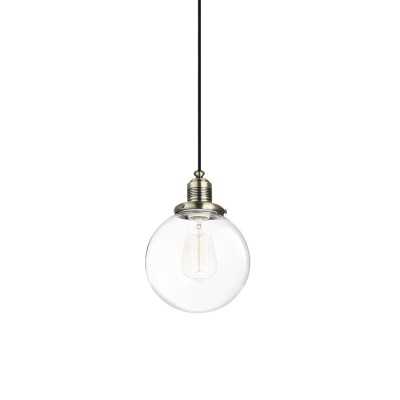 Simple pendant COËRE metal E27 LED in brushed bronze color
