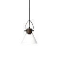 RAMUS metal E27 LED pendant light in brushed copper color