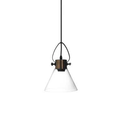 RAMUS metal E27 LED pendant light in brushed copper color