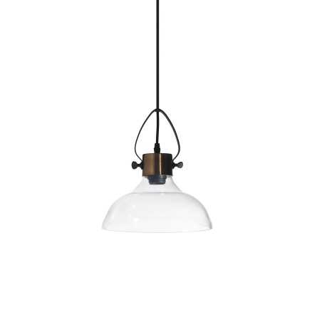 Simple pendant light BRYON in metal with E27 LED in brushed copper color.
