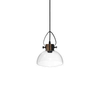 TRIZY metal E27 LED pendant light in brushed copper color