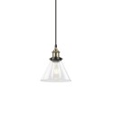 Simple pendant light GOLGAN metal E27 LED in brushed bronze color