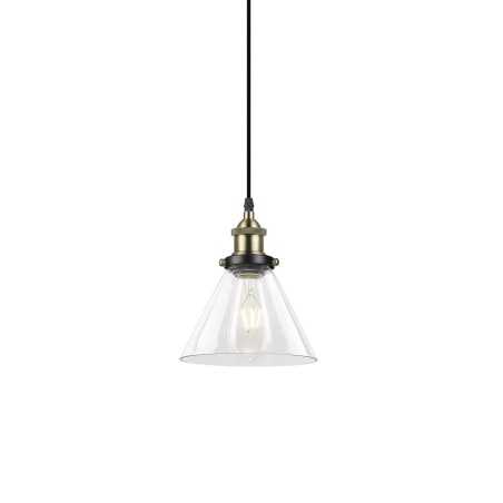 Simple pendant light GOLGAN metal E27 LED in brushed bronze color