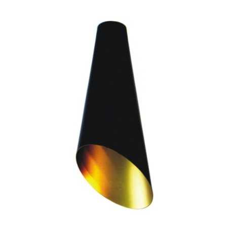 Black and gold metal lampshade 300mm high x 115mm diameter
