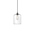 Simple pendant light PIROT metal E27 LED in transparent color