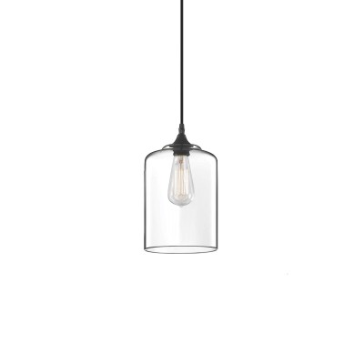 Simple pendant light PIROT metal E27 LED in transparent color