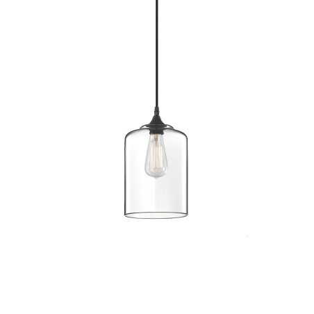 Simple pendant light PIROT metal E27 LED in transparent color