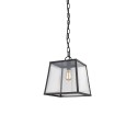 Simple pendant lamp PERRAZ made of iron with E27 LED in black color