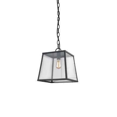 Simple pendant lamp PERRAZ made of iron with E27 LED in black color