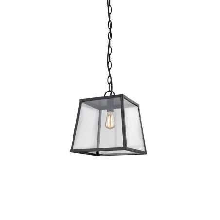 Simple pendant lamp PERRAZ made of iron with E27 LED in black color