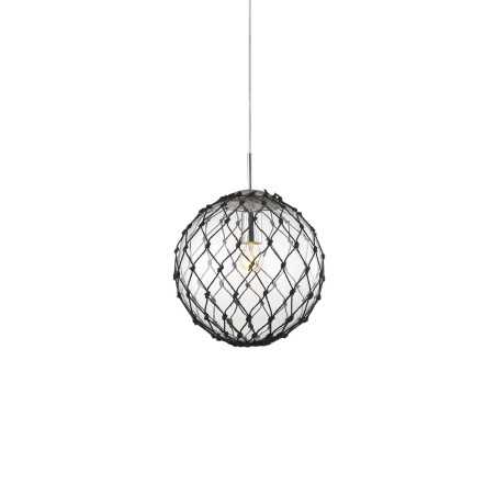 Simple pendant light PERREY iron E27 LED in shiny chrome color