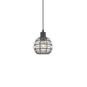 Simple pendant lamp made of iron with E27 LED in black color.