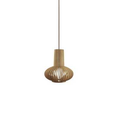 Simple pendant light MCLE wood E27 LED wood color