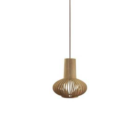 Simple pendant light MCLE wood E27 LED wood color