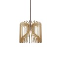Simple pendant light VINCQ wood E27 LED wood color