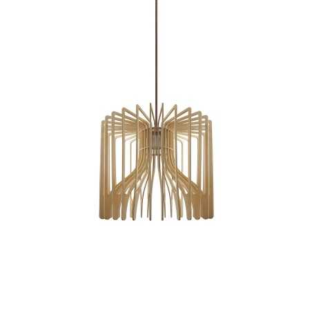 Simple pendant light VINCQ wood E27 LED wood color