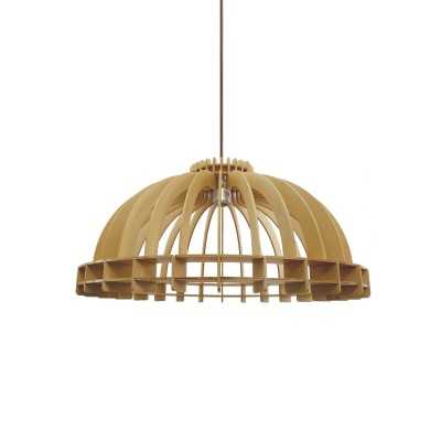 Simple pendant light VINCE wood E27 LED wood color