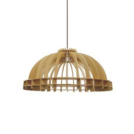 Simple pendant light VINCE wood E27 LED wood color