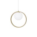 Simple pendant light BINON in wood with E27 LED in wood color