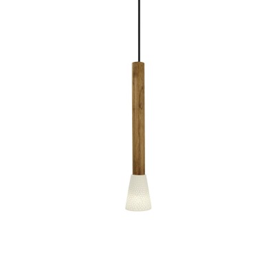 Simple pendant light TREAU wood E14 LED wood color