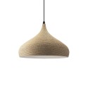 BRAND simple pendant hemp E27 LED light in wood color
