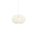 Simple pendant BIARS textile E27 LED in white color