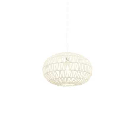 Simple pendant BIARS textile E27 LED in white color