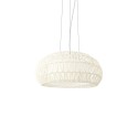 Simple pendant light BIAIL made of acrylic with E27 LED in white color.