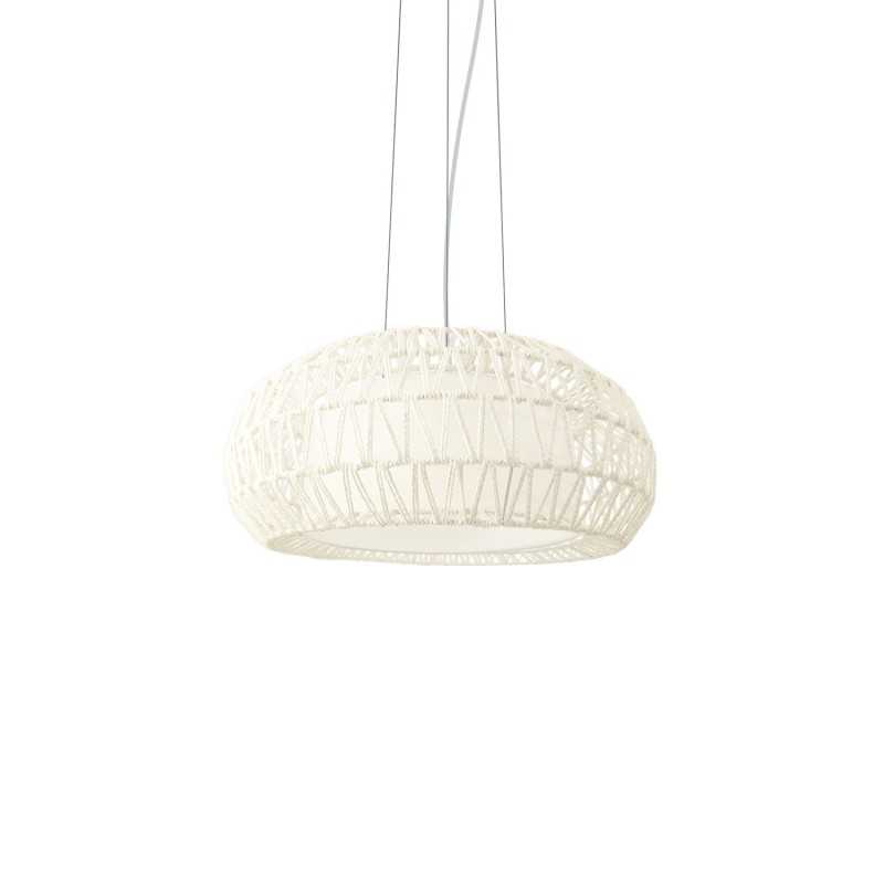 Simple pendant light BIAIL made of acrylic with E27 LED in white color.