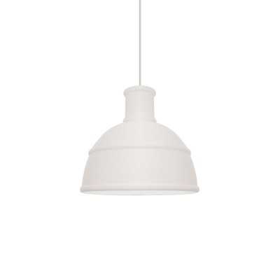 Simple pendant lamp MEJOS metal E27 LED white color