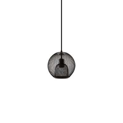 Simple pendant DOUMIS iron E27 LED in black color