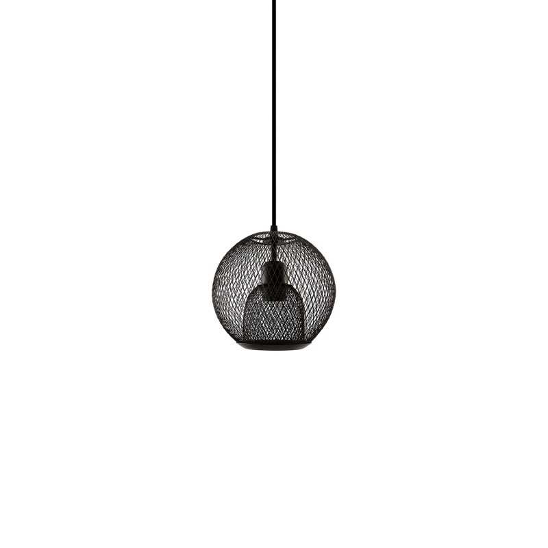 Simple pendant DOUMIS iron E27 LED in black color