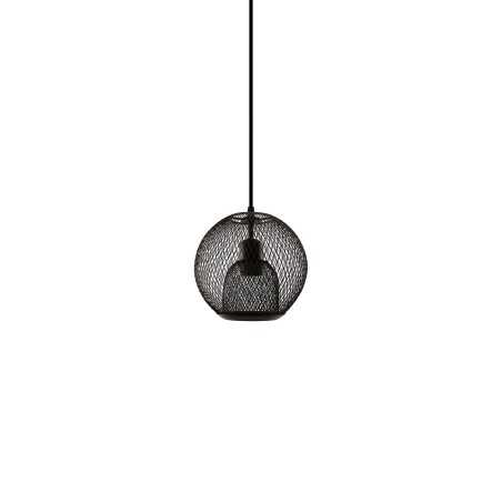 Simple pendant DOUMIS iron E27 LED in black color