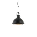 Simple pendant BARAT iron E27 LED in black color