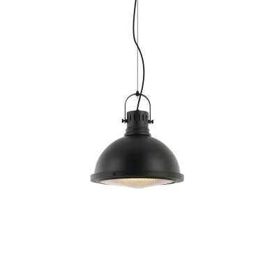 Simple pendant BARAT iron E27 LED in black color