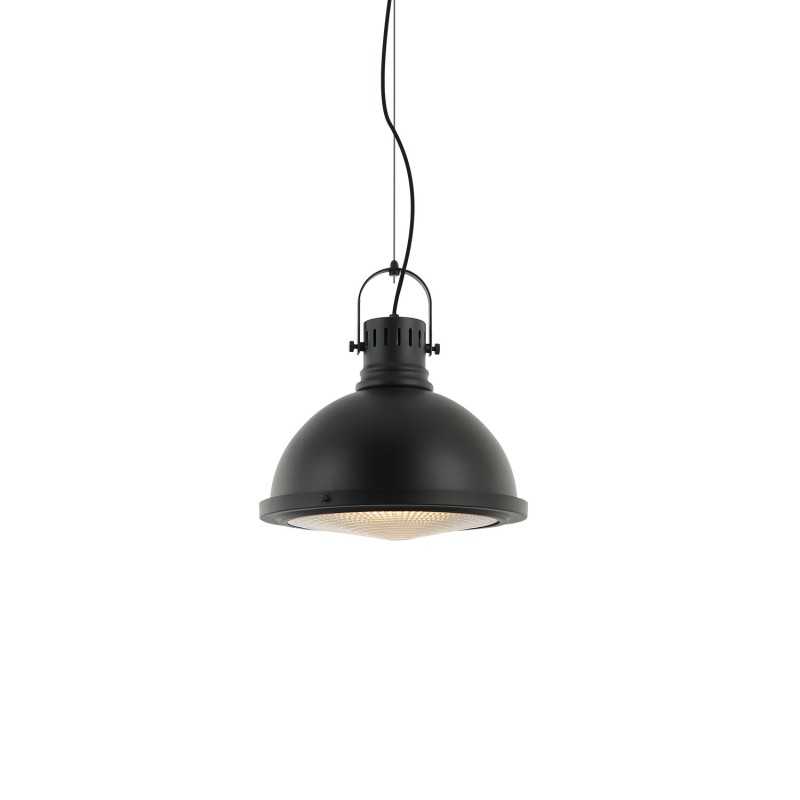 Simple pendant BARAT iron E27 LED in black color