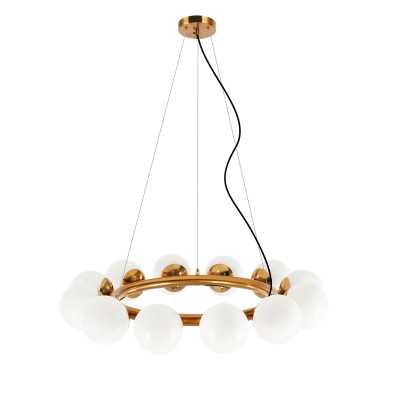 ORNAC multiple pendant metal E14 LED in brushed brass color